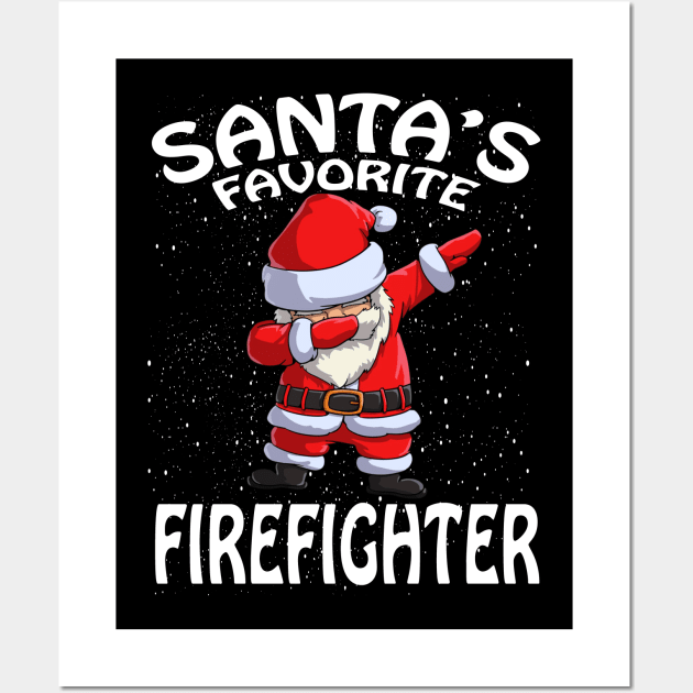 Santas Favorite Firefighter Christmas Wall Art by intelus